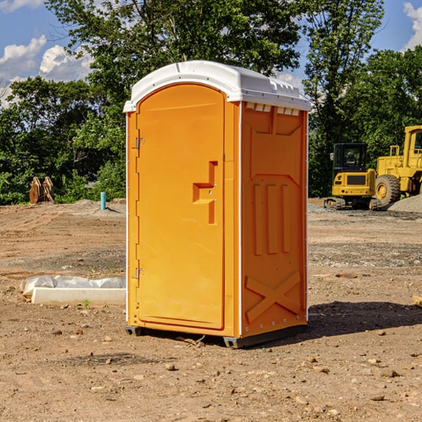 how often are the porta potties cleaned and serviced during a rental period in Andrew IA